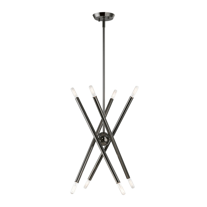 Livex Soho 46774-46 Chandelier Light - Black Chrome