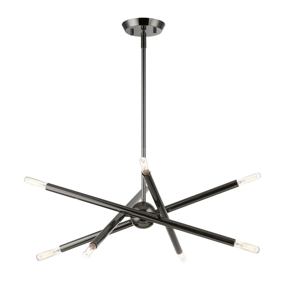 Livex Soho 46774-46 Chandelier Light - Black Chrome