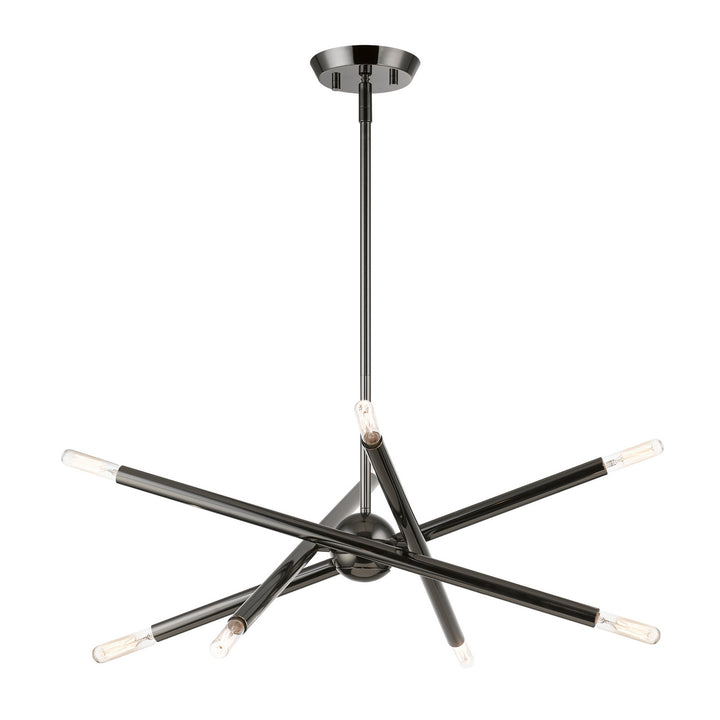 Livex Soho 46774-46 Chandelier Light - Black Chrome