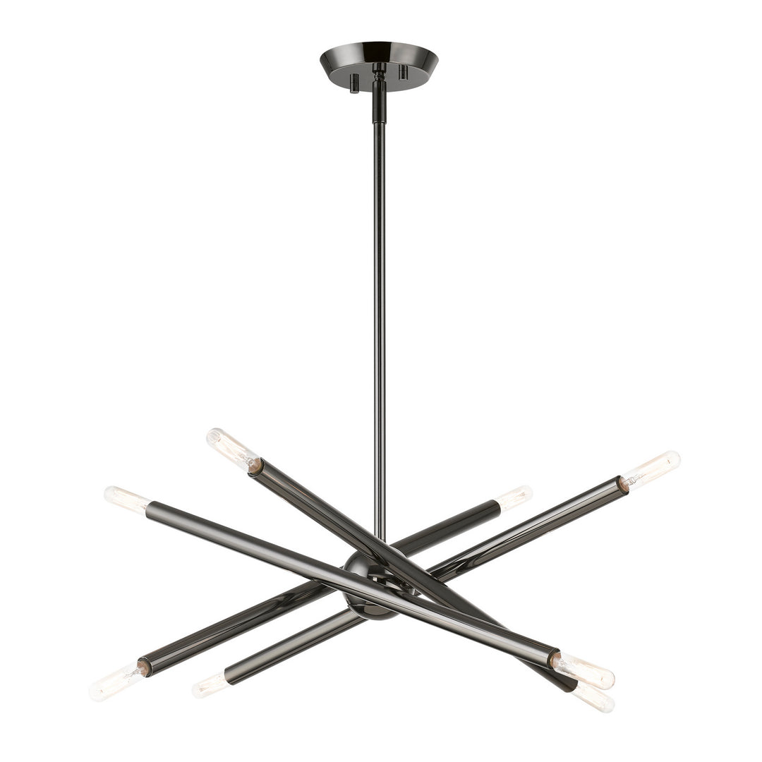 Livex Soho 46774-46 Chandelier Light - Black Chrome