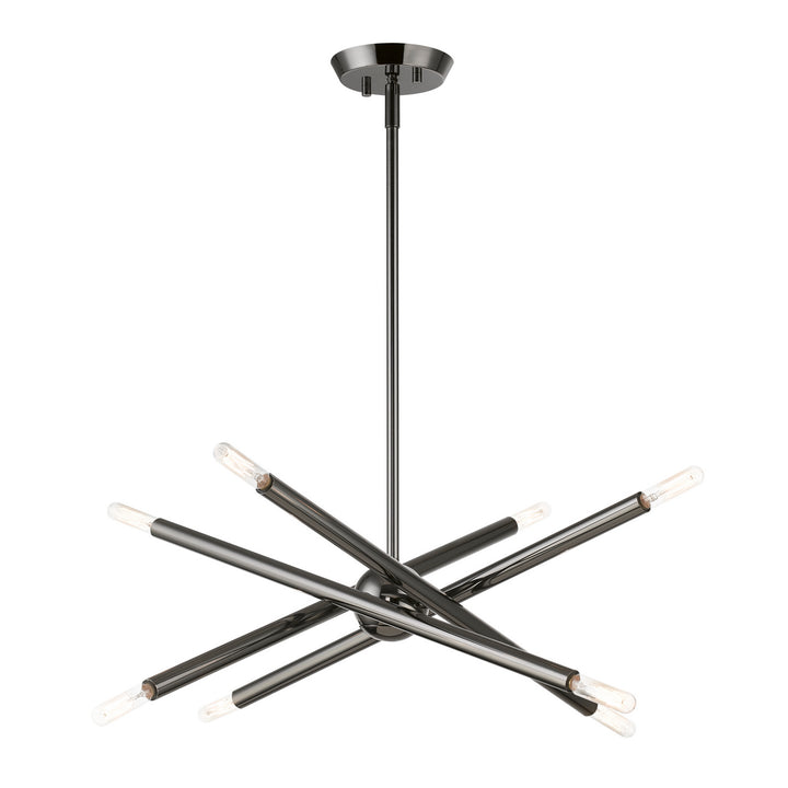 Livex Soho 46774-46 Chandelier Light - Black Chrome