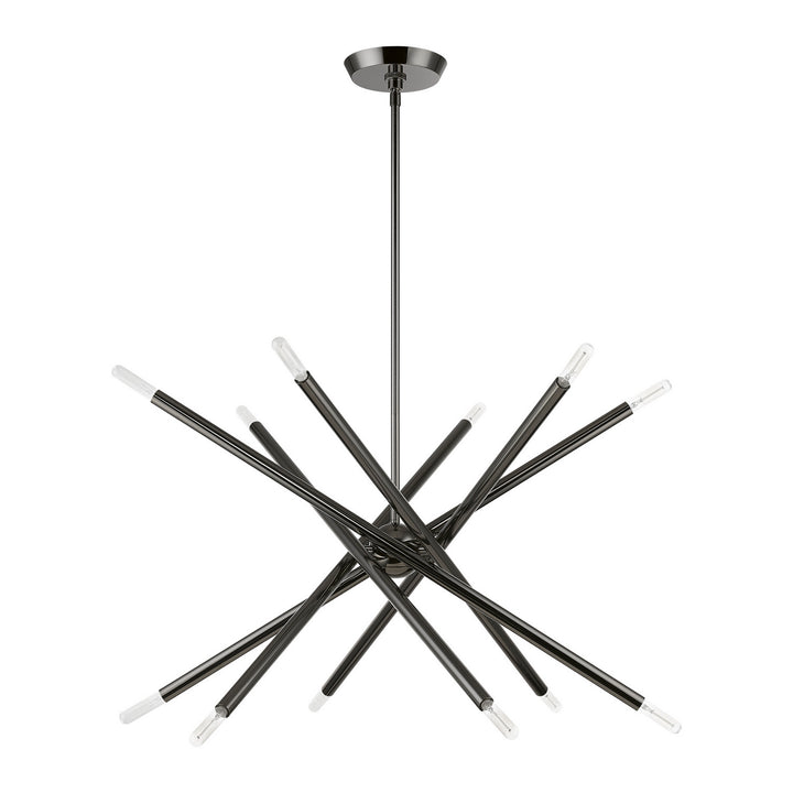 Livex Soho 46776-46 Chandelier Light - Black Chrome