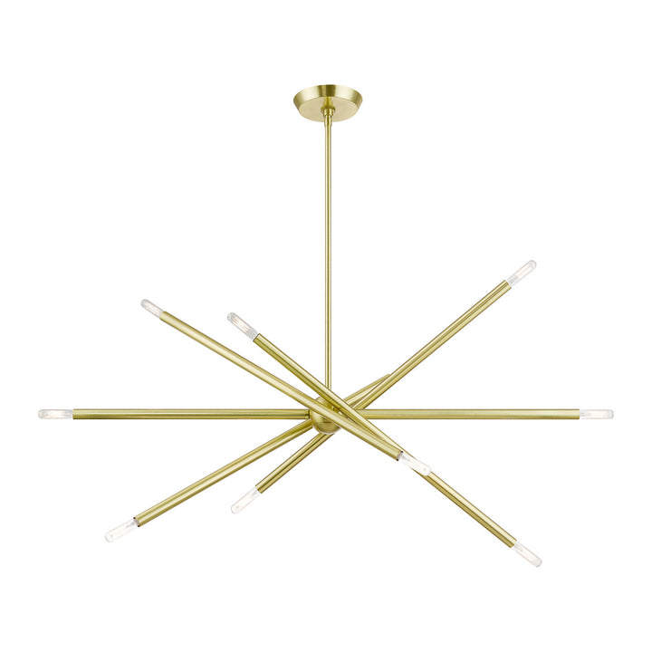 Livex Soho 46777-12 Chandelier Light - Satin Brass