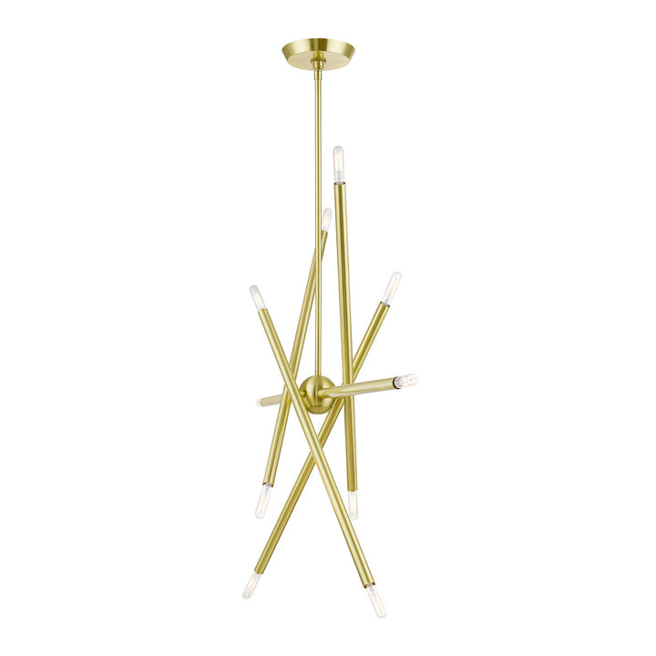 Livex Soho 46777-12 Chandelier Light - Satin Brass
