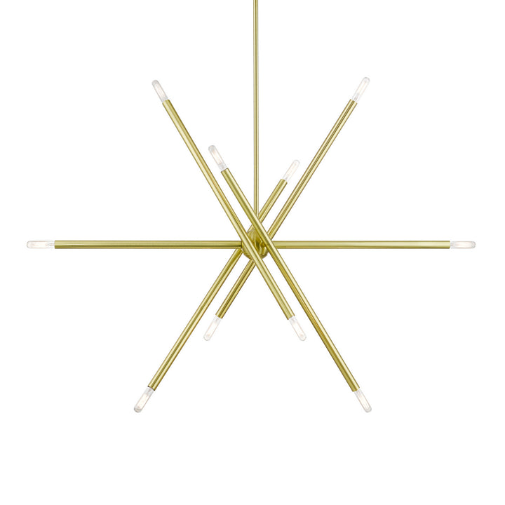 Livex Soho 46777-12 Chandelier Light - Satin Brass