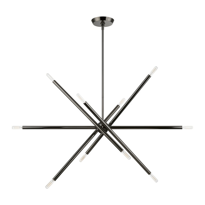 Livex Soho 46777-46 Chandelier Light - Black Chrome