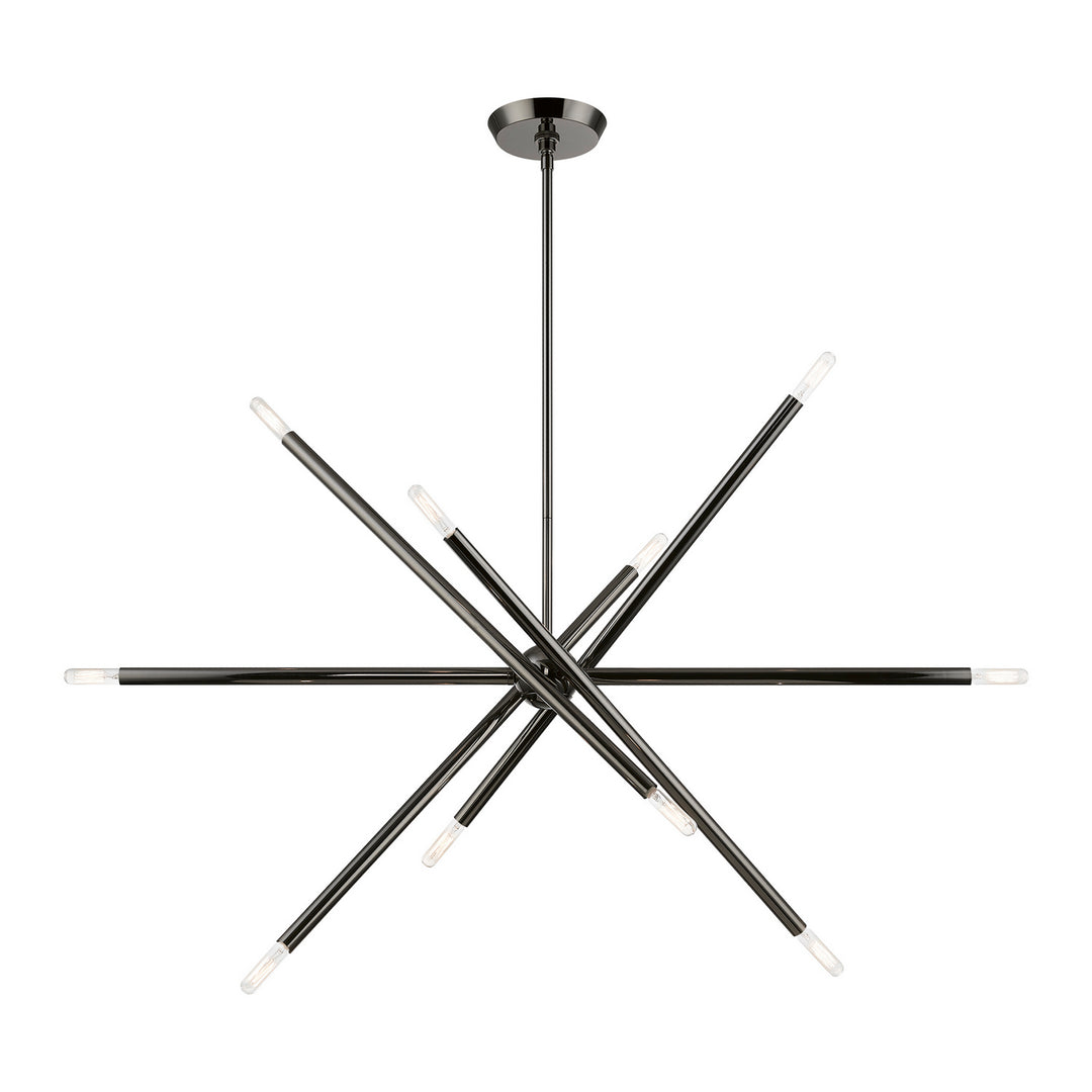 Livex Soho 46777-46 Chandelier Light - Black Chrome