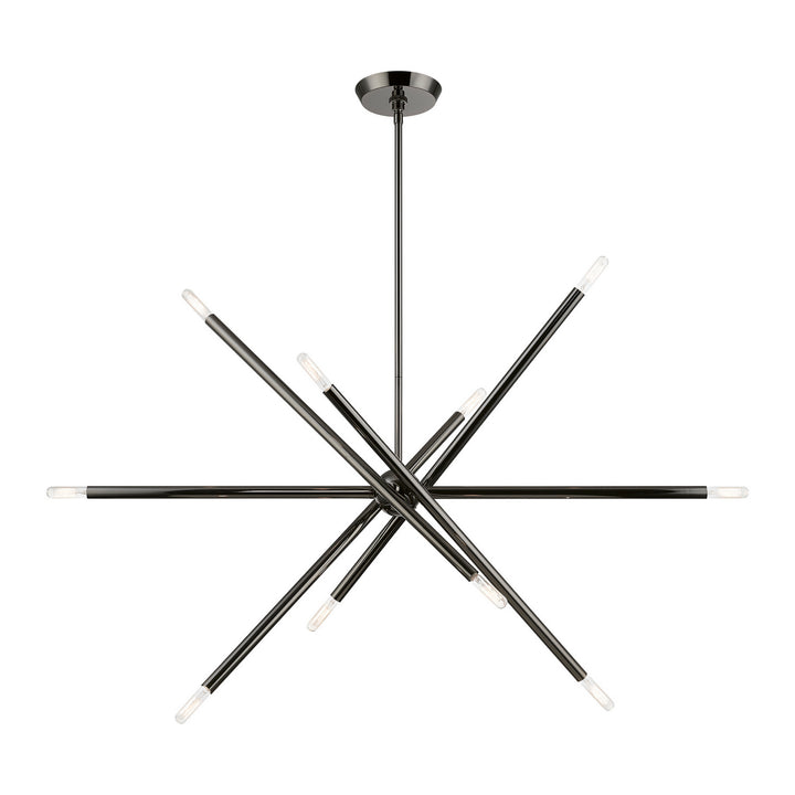 Livex Soho 46777-46 Chandelier Light - Black Chrome