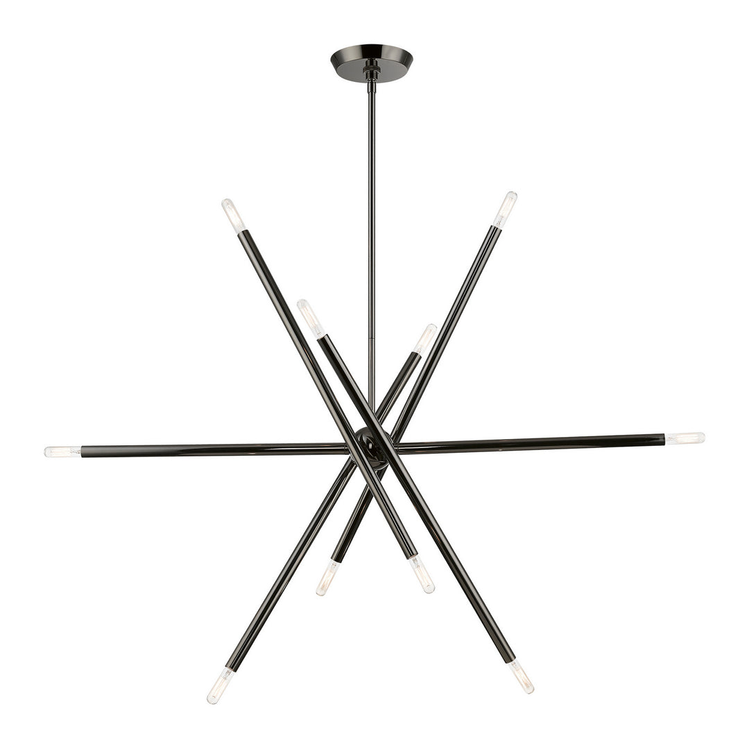 Livex Soho 46777-46 Chandelier Light - Black Chrome
