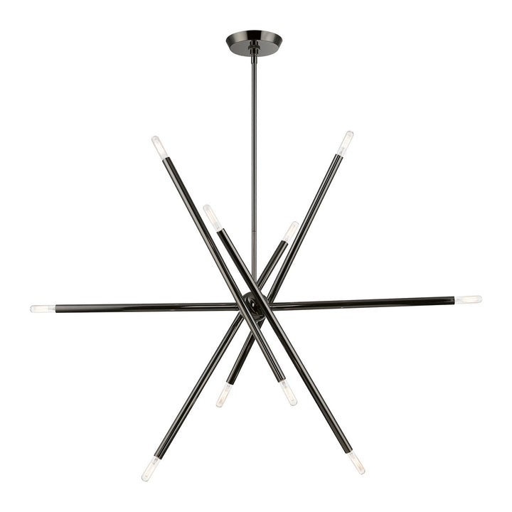 Livex Soho 46777-46 Chandelier Light - Black Chrome