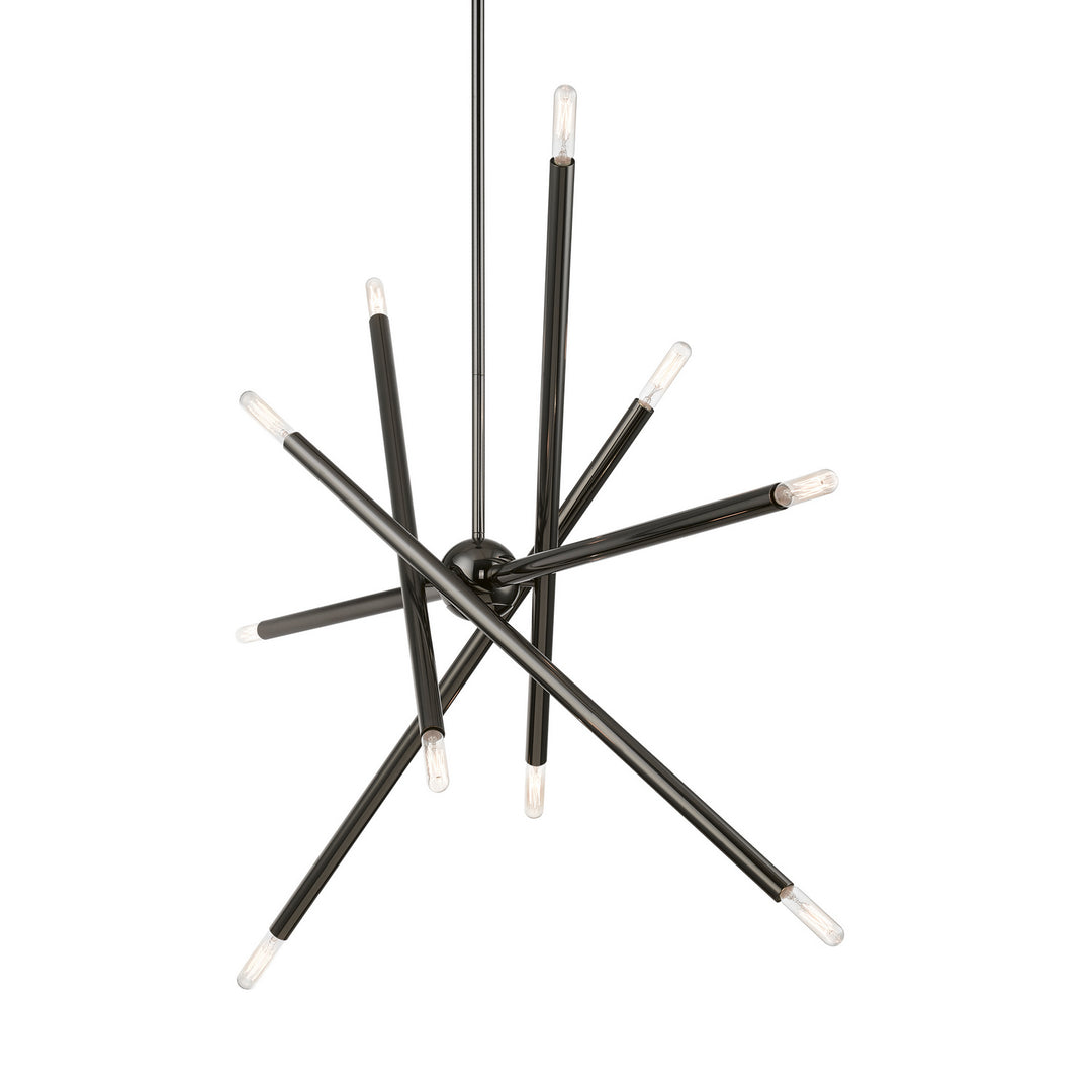 Livex Soho 46777-46 Chandelier Light - Black Chrome