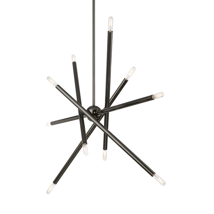 Livex Soho 46777-46 Chandelier Light - Black Chrome