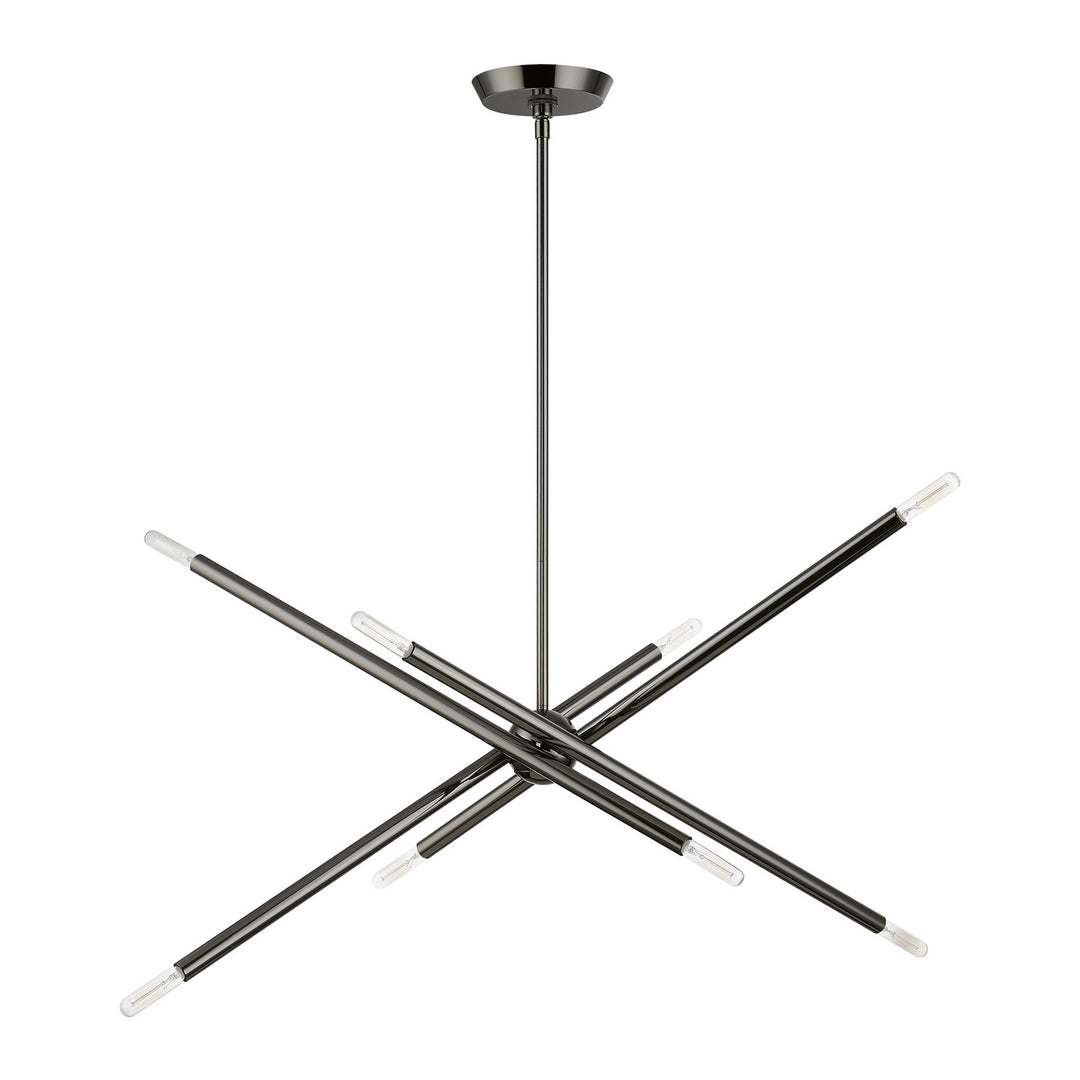 Livex Soho 46778-46 Chandelier Light - Black Chrome
