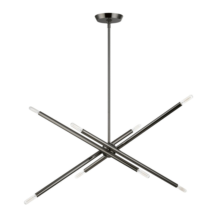 Livex Soho 46778-46 Chandelier Light - Black Chrome