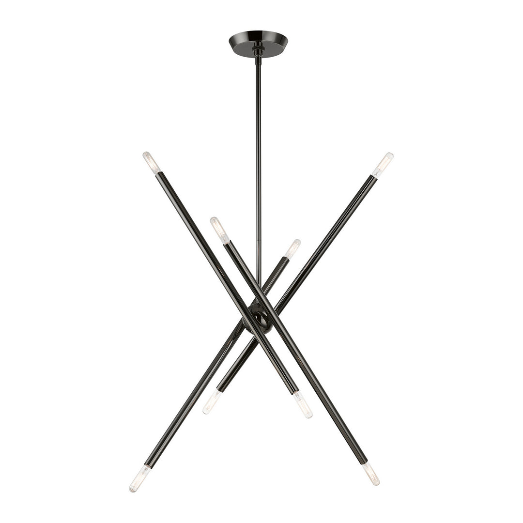 Livex Soho 46778-46 Chandelier Light - Black Chrome