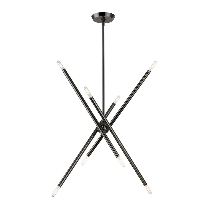 Livex Soho 46778-46 Chandelier Light - Black Chrome