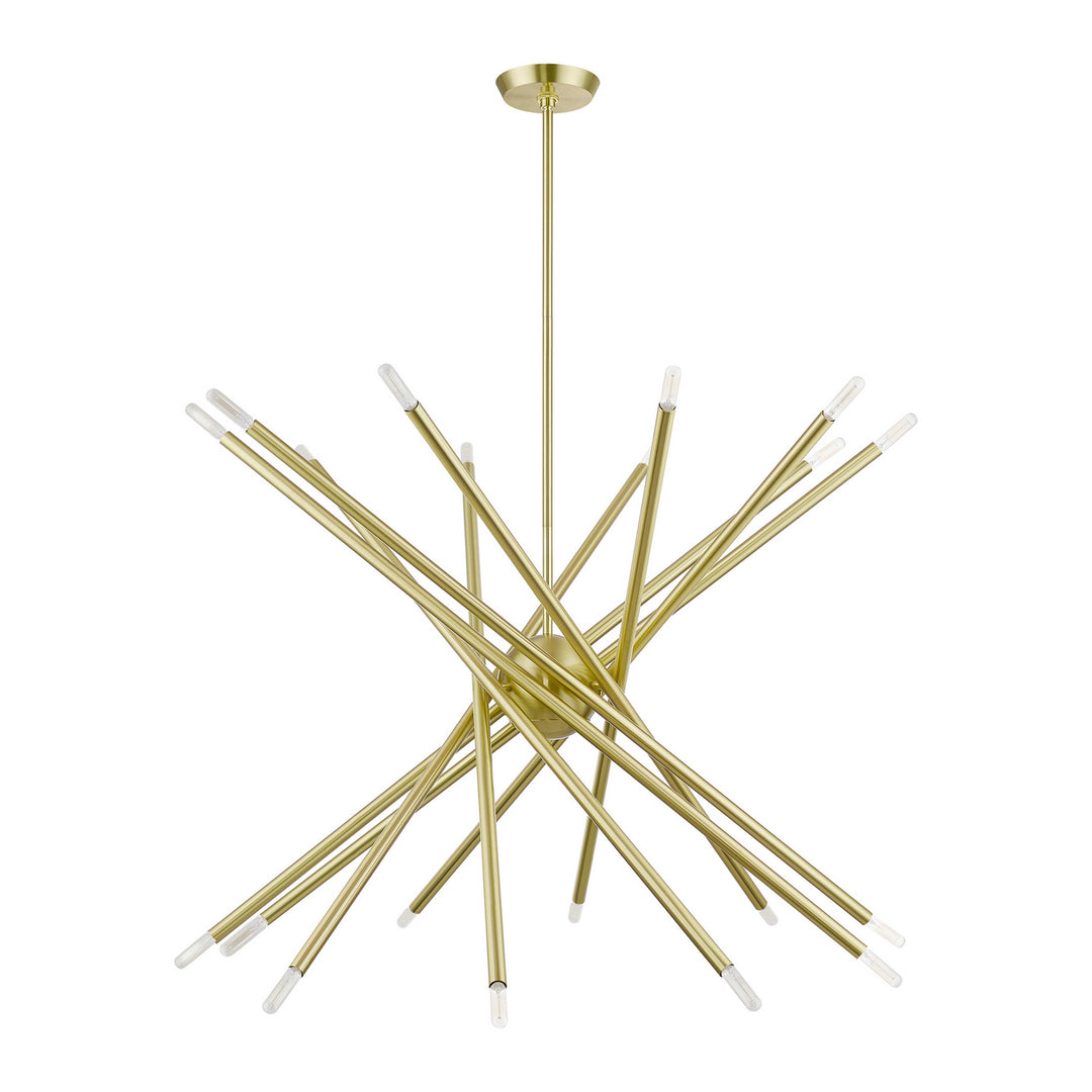 Livex Soho 46779-12 Chandelier Light - Satin Brass