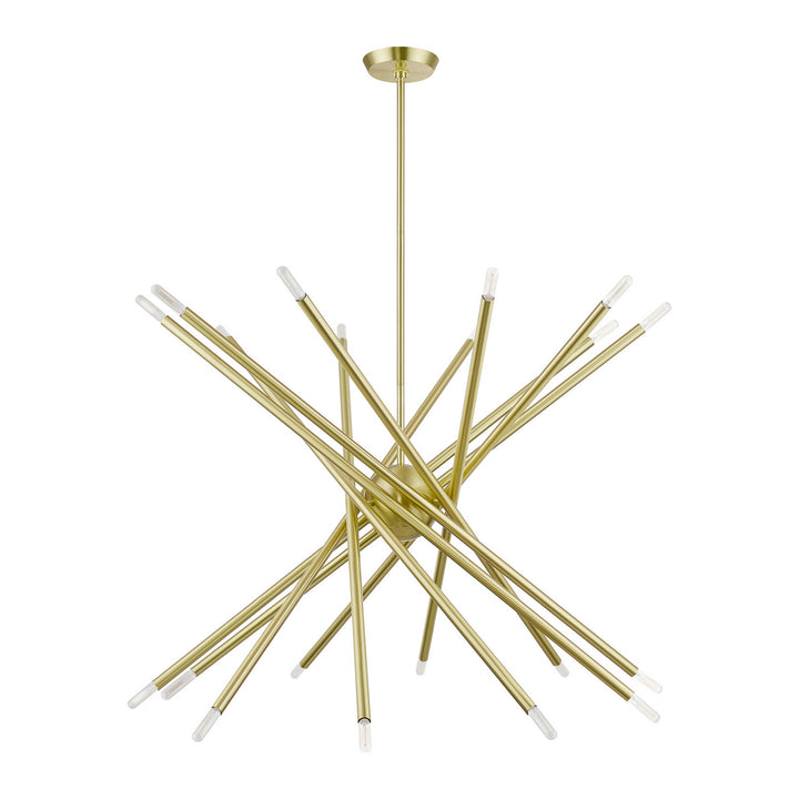 Livex Soho 46779-12 Chandelier Light - Satin Brass