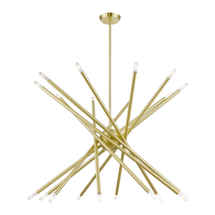 Livex Soho 46779-12 Chandelier Light - Satin Brass