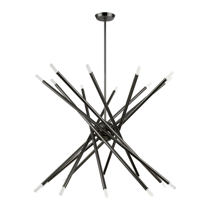 Livex Soho 46779-46 Chandelier Light - Black Chrome