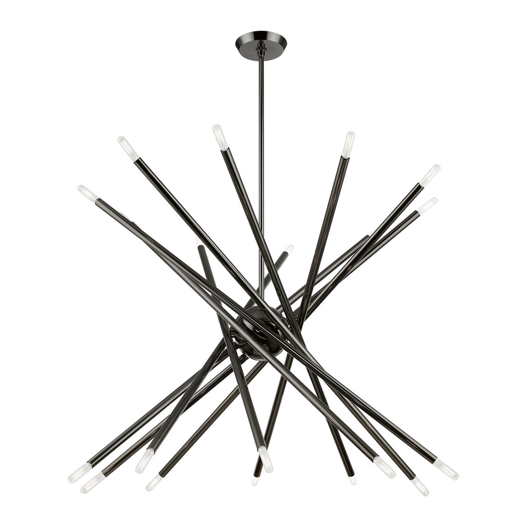 Livex Soho 46779-46 Chandelier Light - Black Chrome