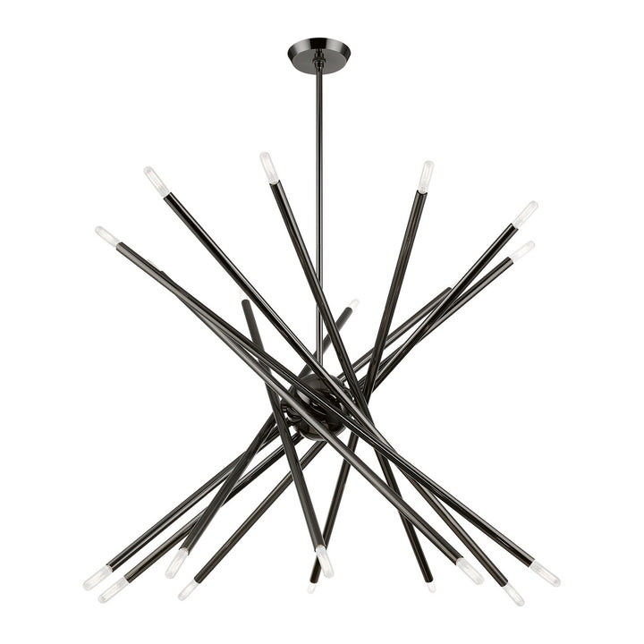 Livex Soho 46779-46 Chandelier Light - Black Chrome