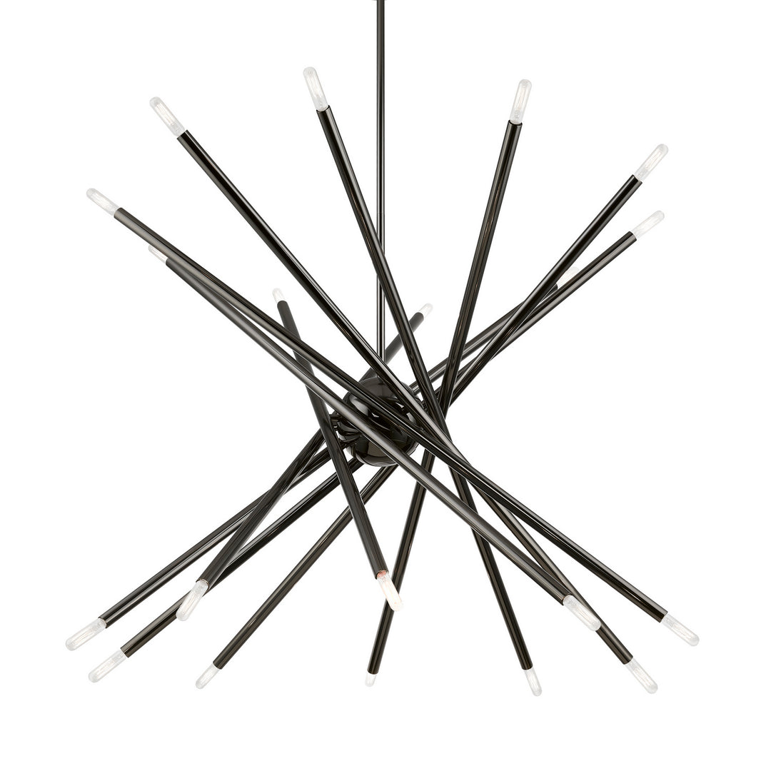 Livex Soho 46779-46 Chandelier Light - Black Chrome