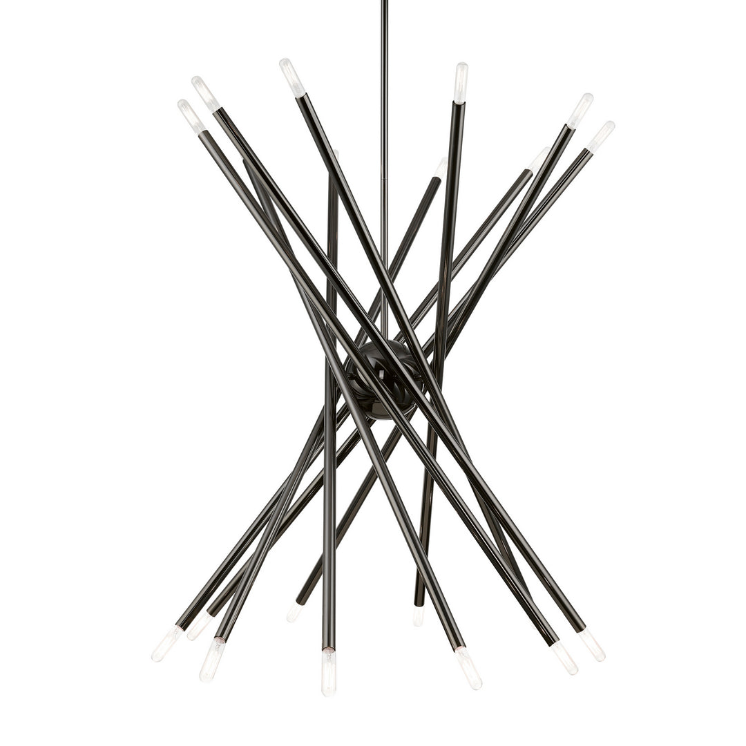 Livex Soho 46779-46 Chandelier Light - Black Chrome