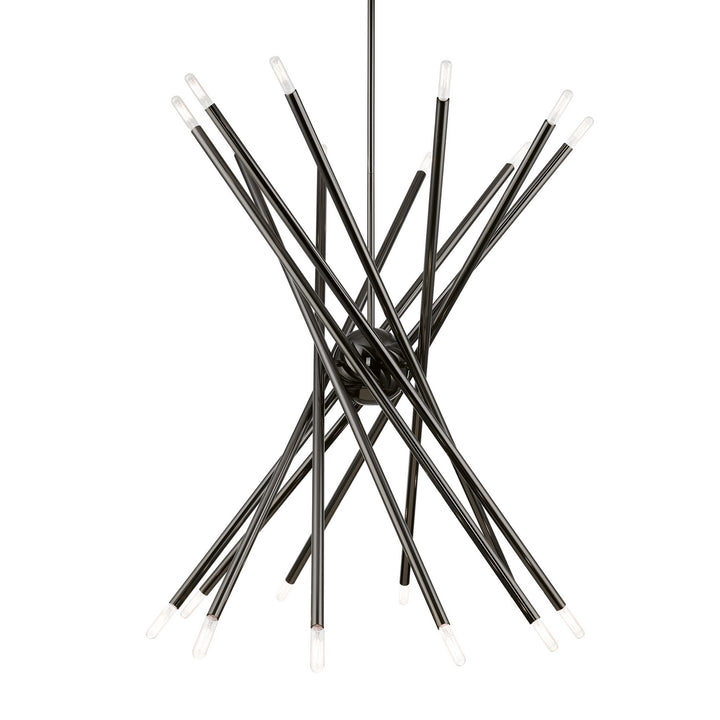 Livex Soho 46779-46 Chandelier Light - Black Chrome