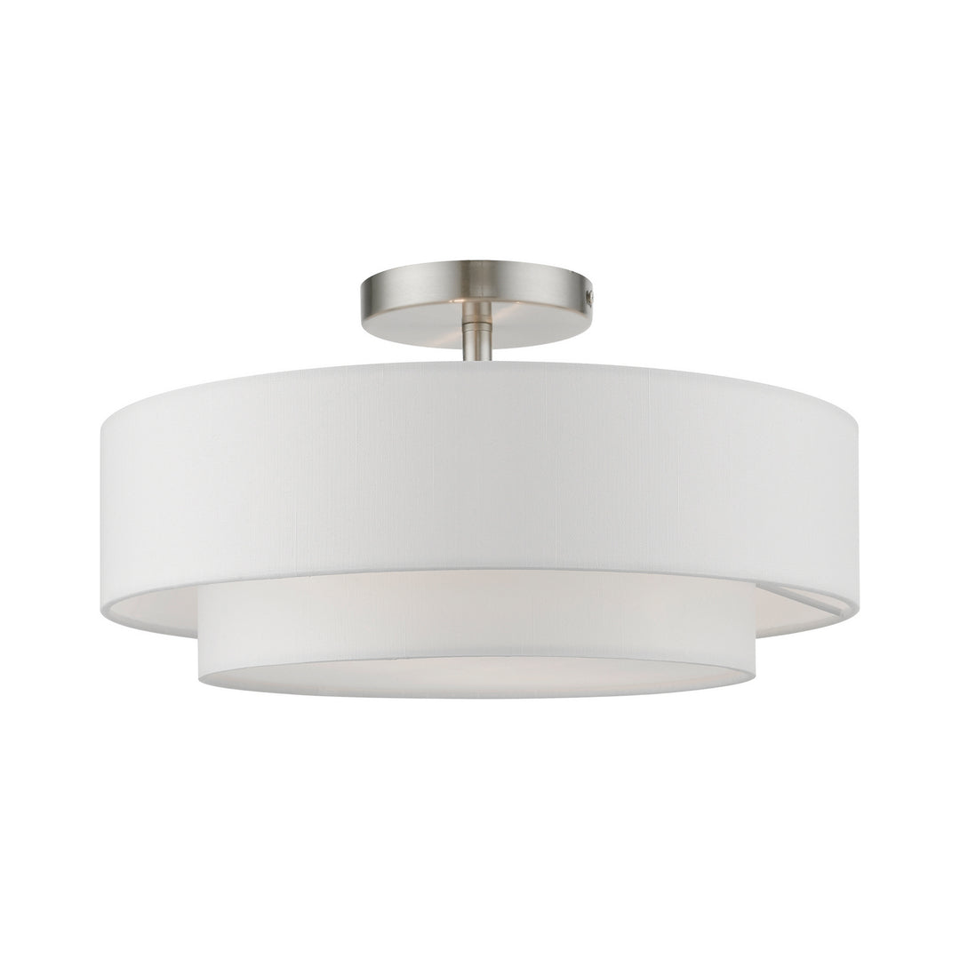 Livex Meridian 47153-91 Ceiling Light - Brushed Nickel