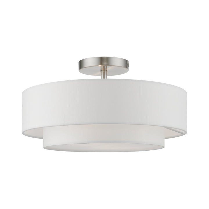 Livex Meridian 47153-91 Ceiling Light - Brushed Nickel