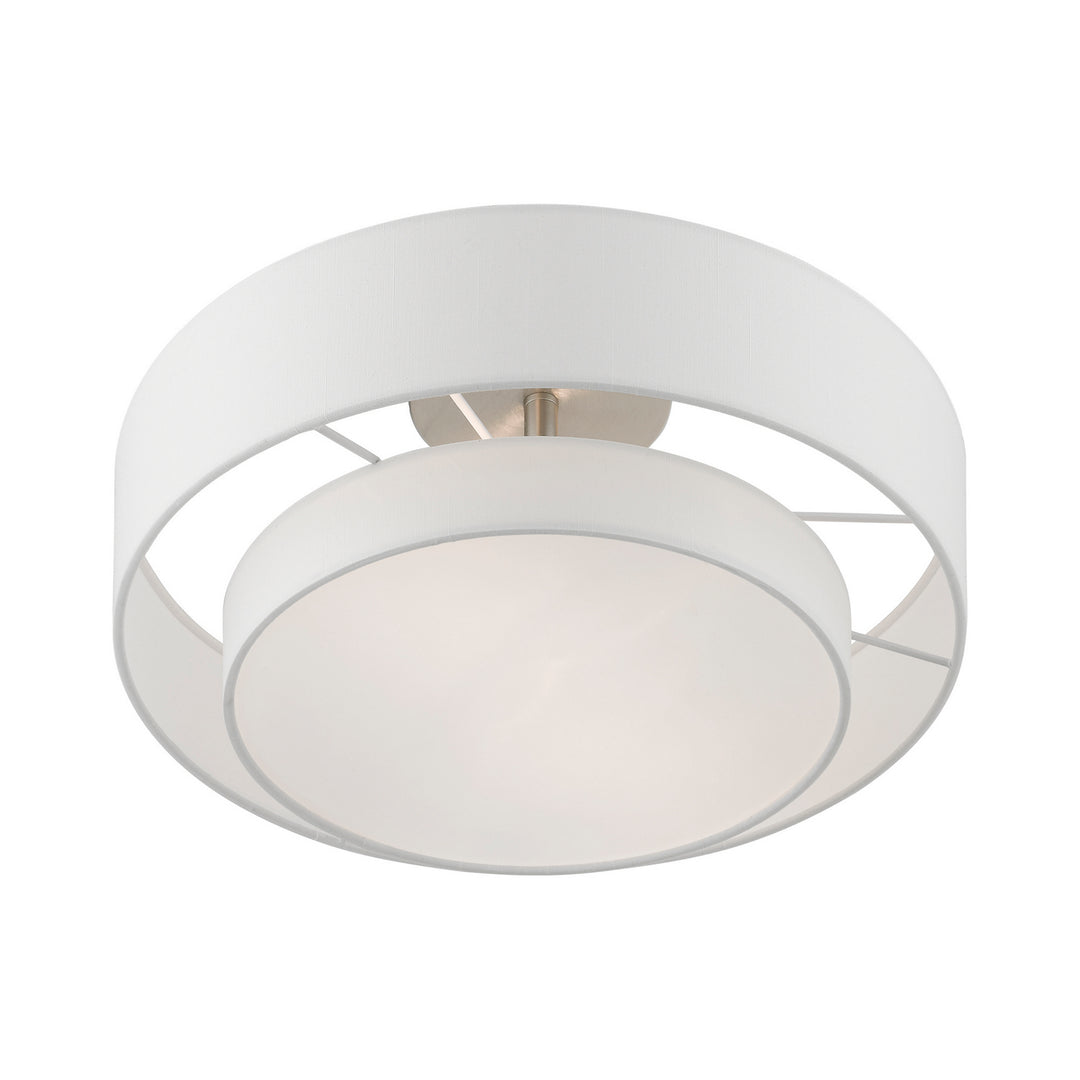 Livex Meridian 47153-91 Ceiling Light - Brushed Nickel