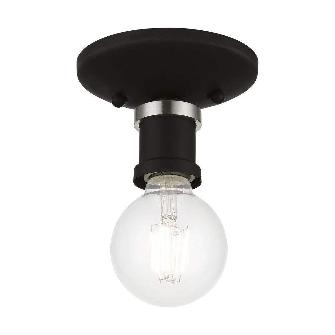 Livex Lansdale 47160-04 Ceiling Light - Black w/Brushed Nickel