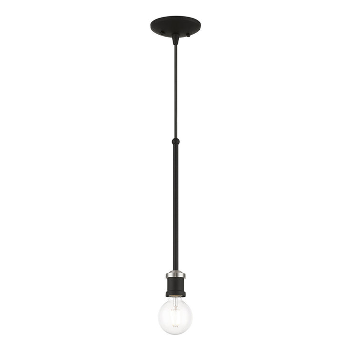 Livex Lansdale 47161-04 Pendant Light - Black w/Brushed Nickel