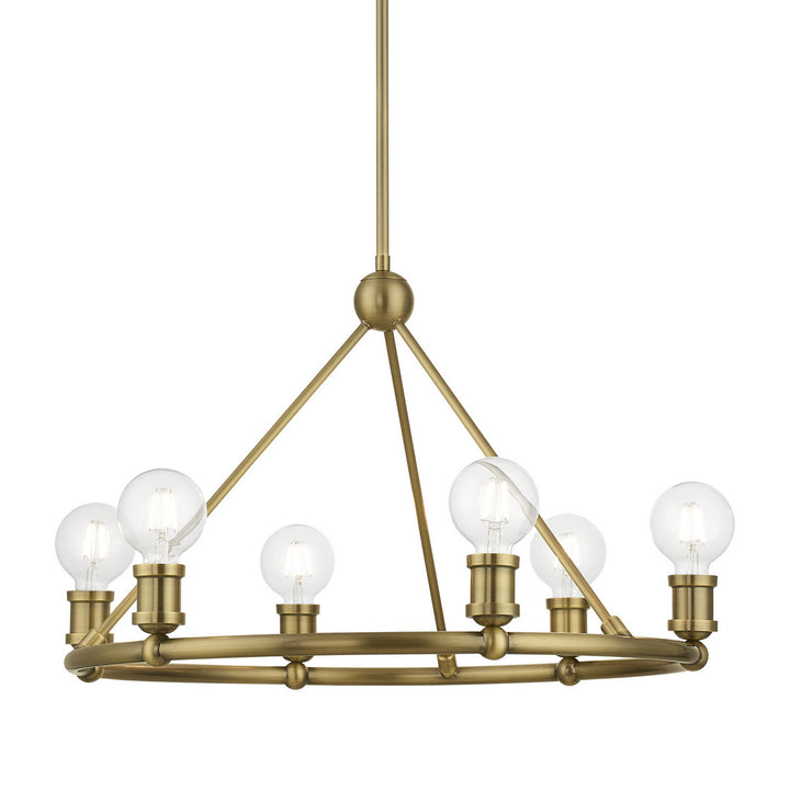 Livex Lansdale 47166-01 Chandelier Light - Antique Brass