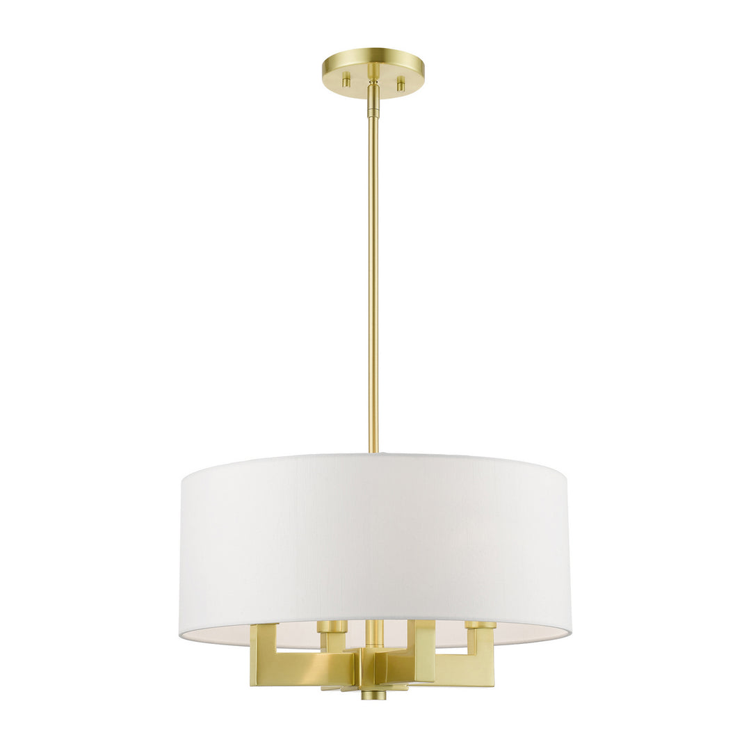 Livex Cresthaven 48784-12 Pendant Light - Satin Brass