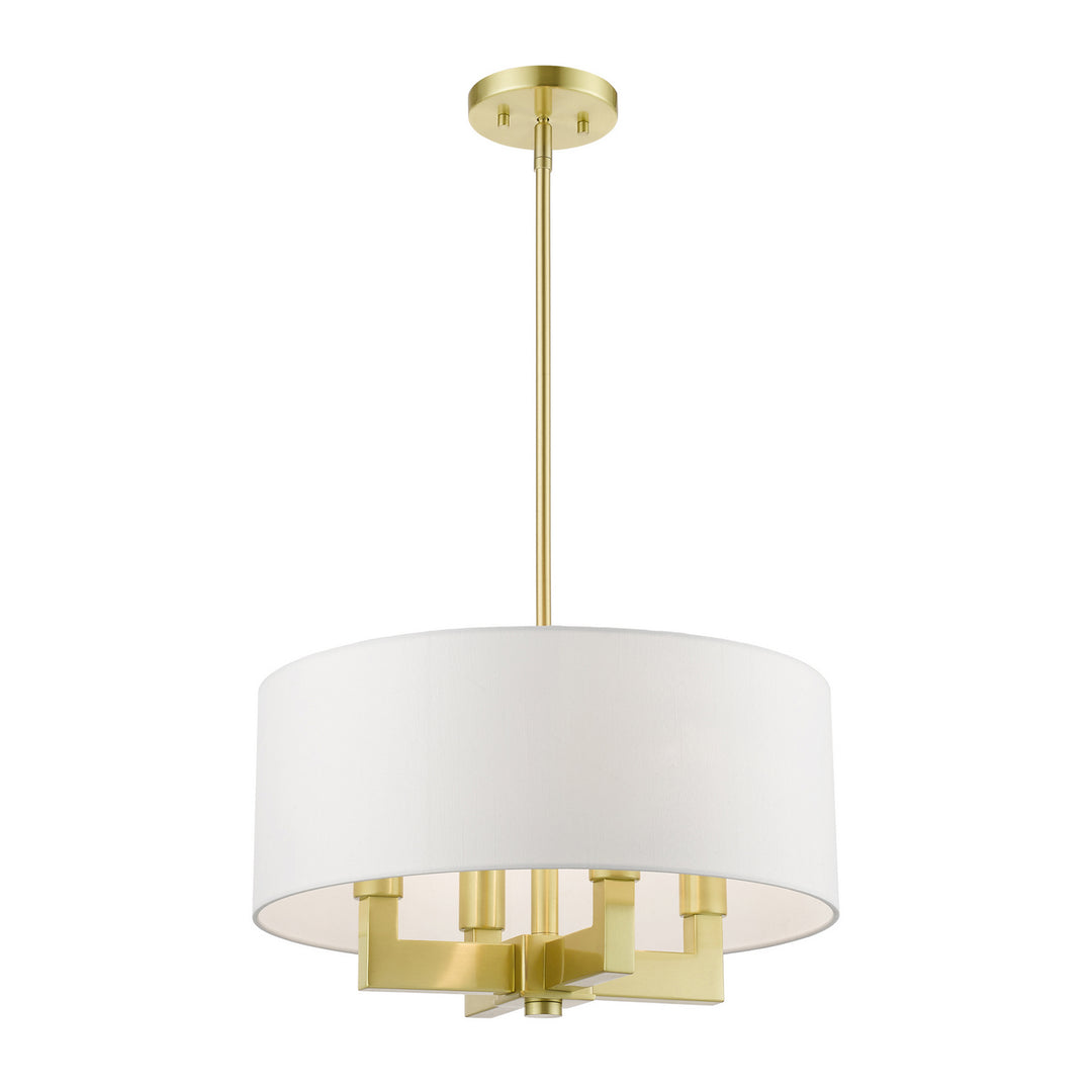 Livex Cresthaven 48784-12 Pendant Light - Satin Brass