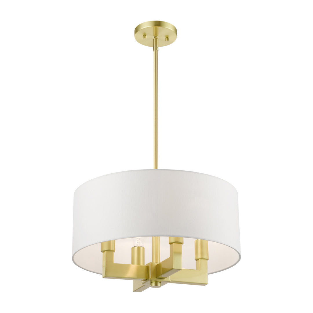 Livex Cresthaven 48784-12 Pendant Light - Satin Brass