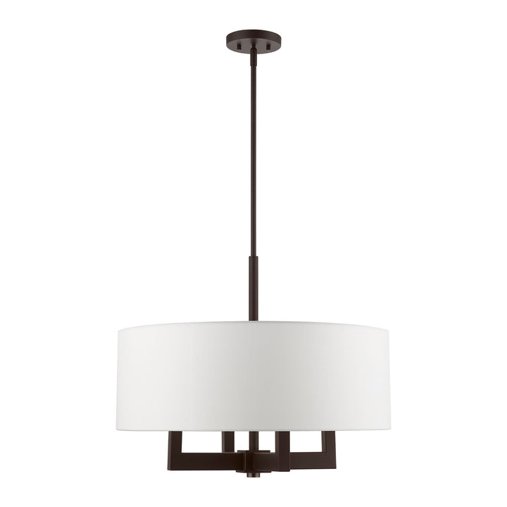 Livex Cresthaven 48786-07 Chandelier Light - Bronze w/Antique Brass