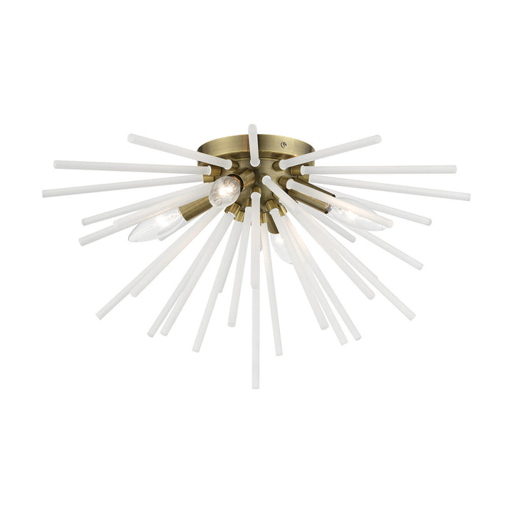 Livex Uptown 48820-01 Ceiling Light - Antique Brass