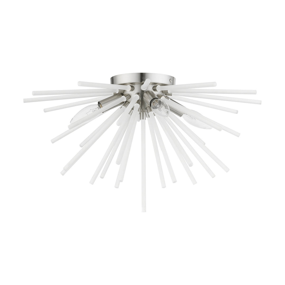 Livex Uptown 48820-91 Ceiling Light - Brushed Nickel