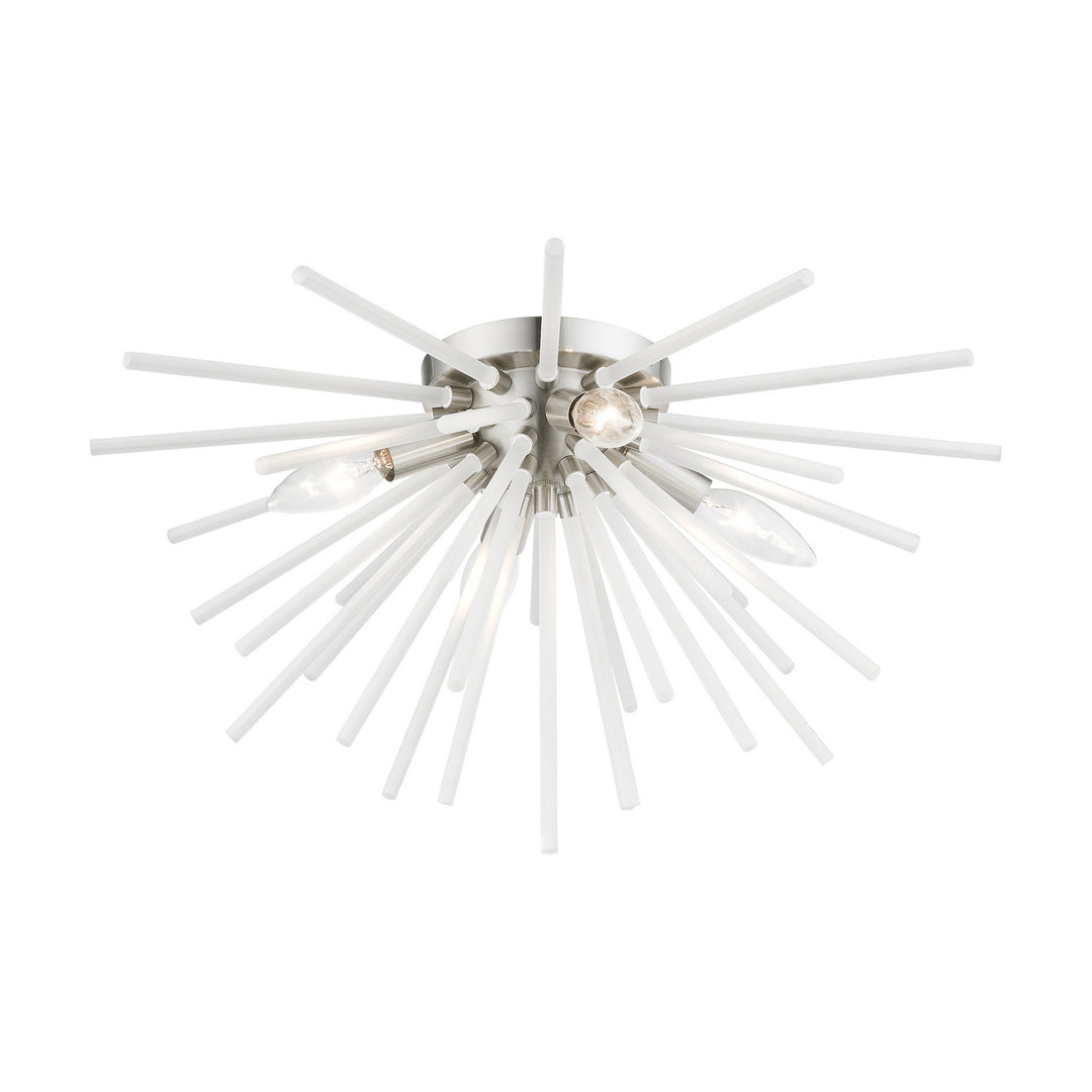 Livex Uptown 48820-91 Ceiling Light - Brushed Nickel