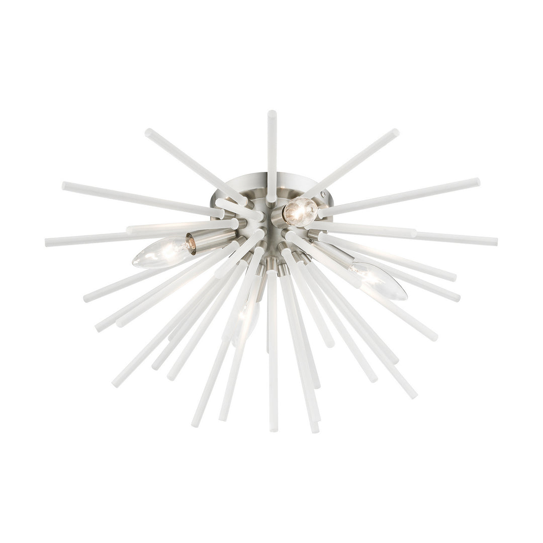 Livex Uptown 48820-91 Ceiling Light - Brushed Nickel