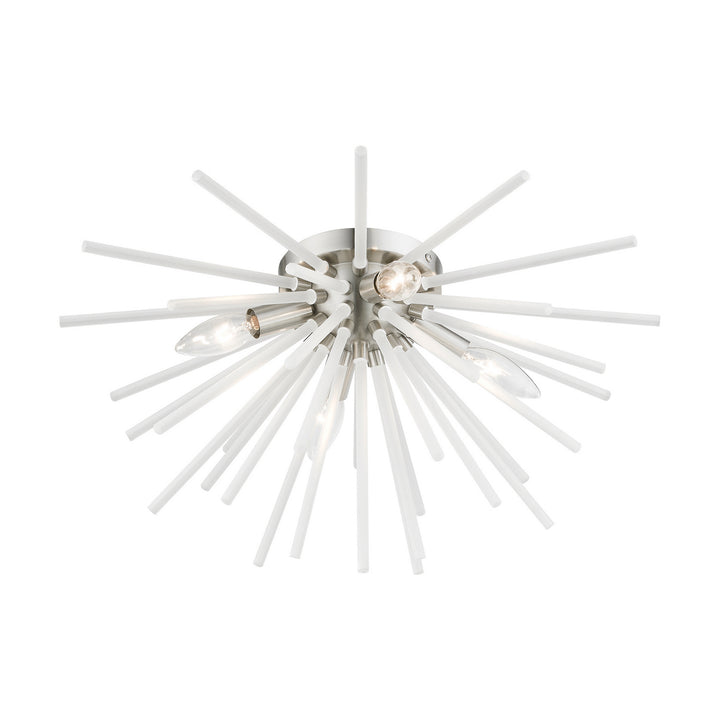 Livex Uptown 48820-91 Ceiling Light - Brushed Nickel