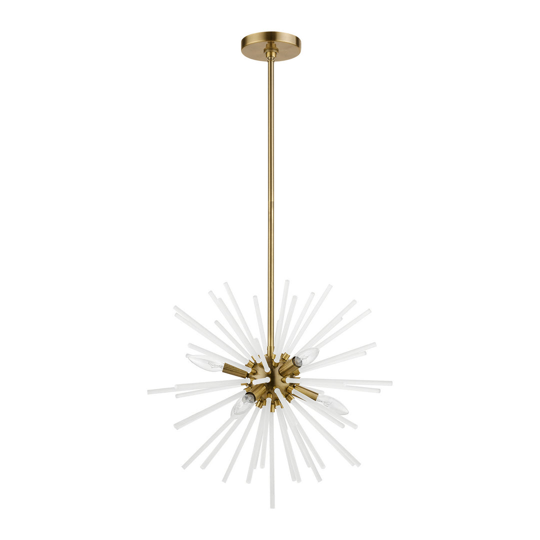 Livex Uptown 48824-01 Chandelier Light - Antique Brass