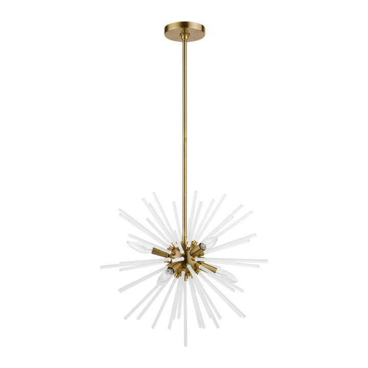 Livex Uptown 48824-01 Chandelier Light - Antique Brass