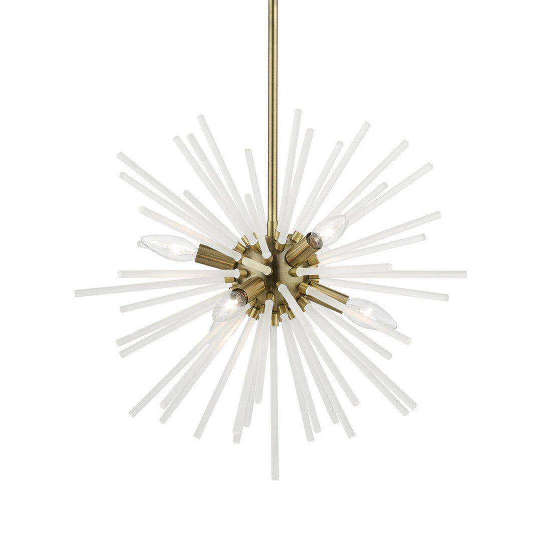 Livex Uptown 48824-01 Chandelier Light - Antique Brass