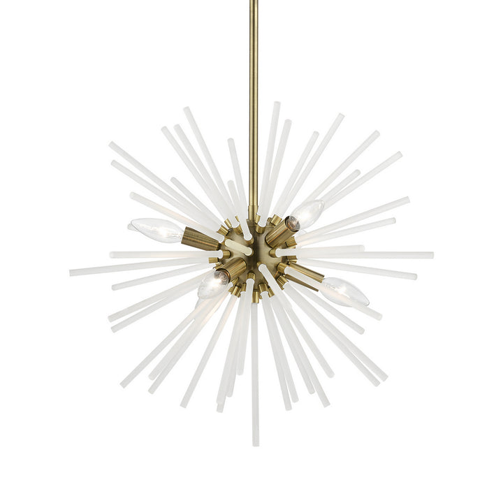 Livex Uptown 48824-01 Chandelier Light - Antique Brass