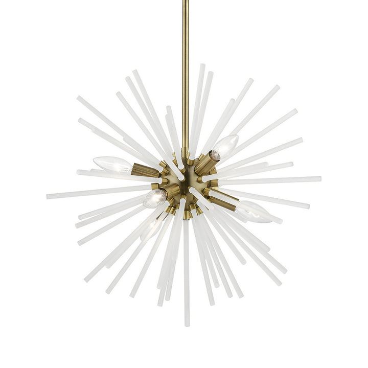 Livex Uptown 48824-01 Chandelier Light - Antique Brass