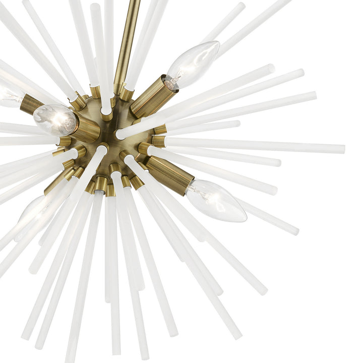Livex Uptown 48824-01 Chandelier Light - Antique Brass